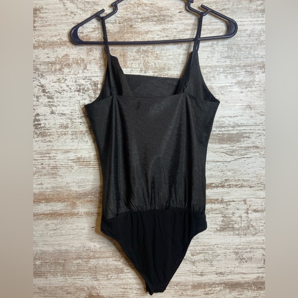 WAYF Sz Small black textured cowl neck bodysuit. EUC - Picture 3 of 7